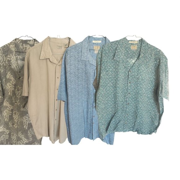 L.L. Bean Other - L.L. Bean Lot of 4 Traditional Fit Short Sleeve Cotton Button Up Shirt XXLTall